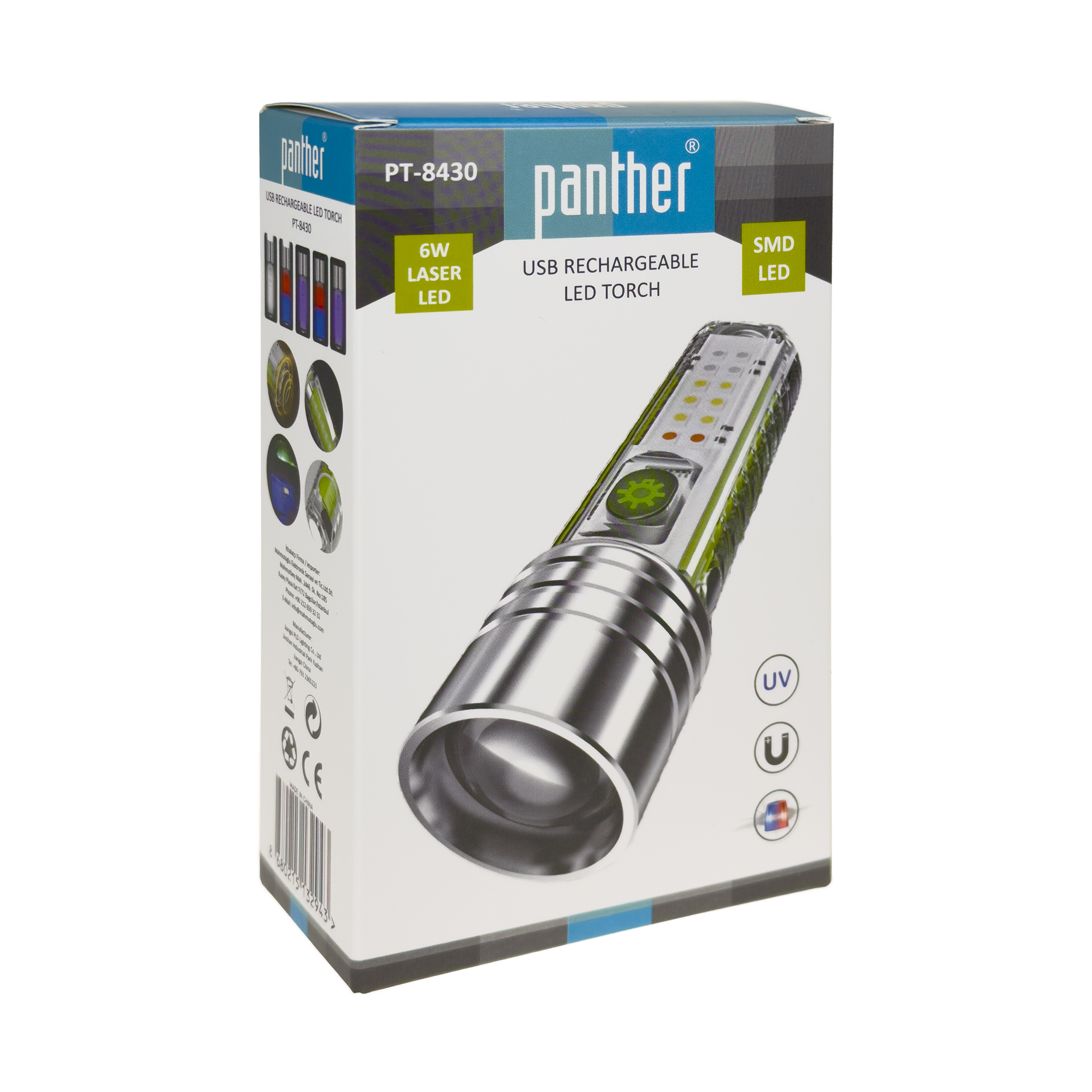 PANTHER%20PT-8430%20USB%20ŞARJLI%20EL%20FENERİ