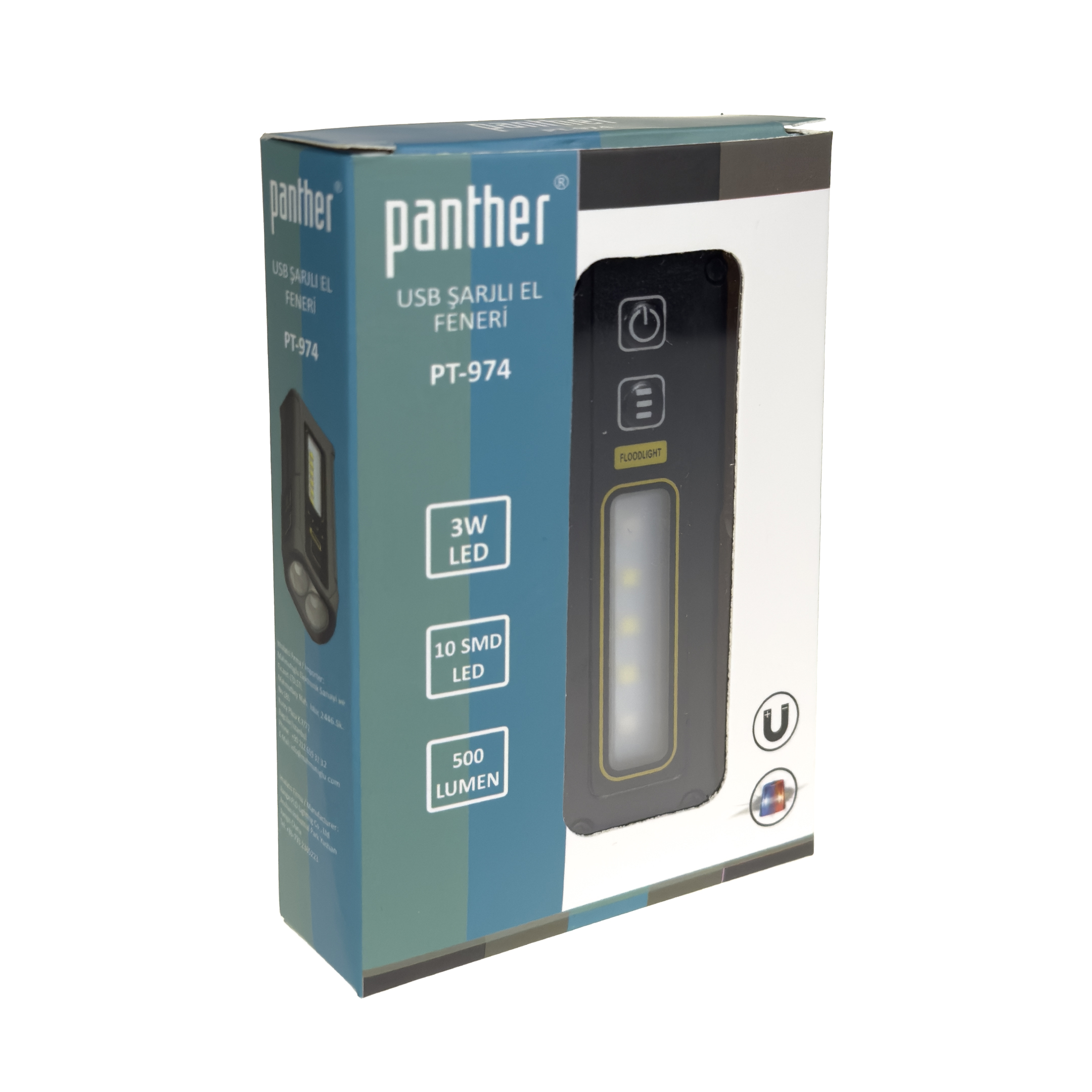 PANTHER%20PT-974%20USB%20ŞARJLI%20EL%20FENERİ