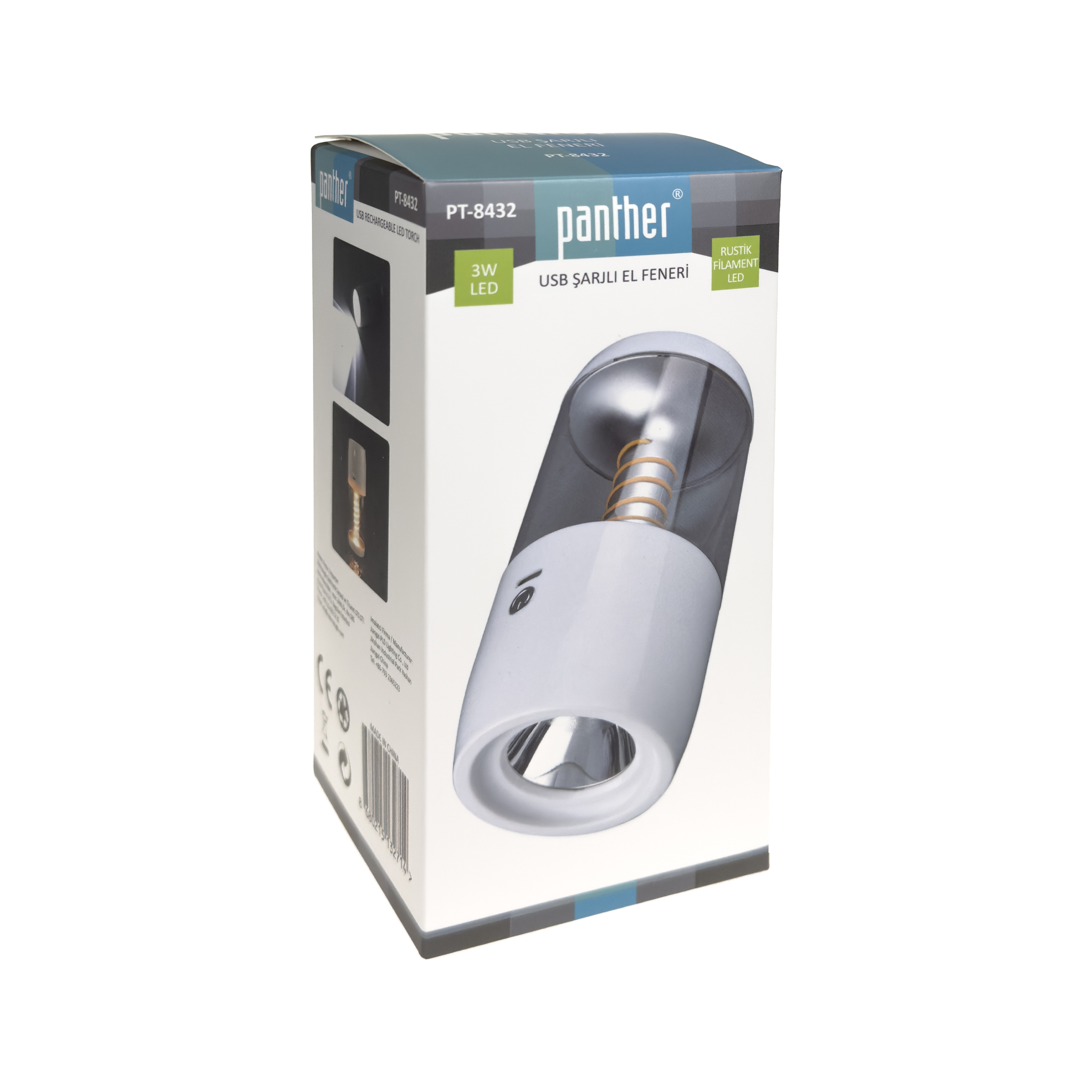 PANTHER%20PT-8432%20USB%20ŞARJLI%20EL%20FENERİ