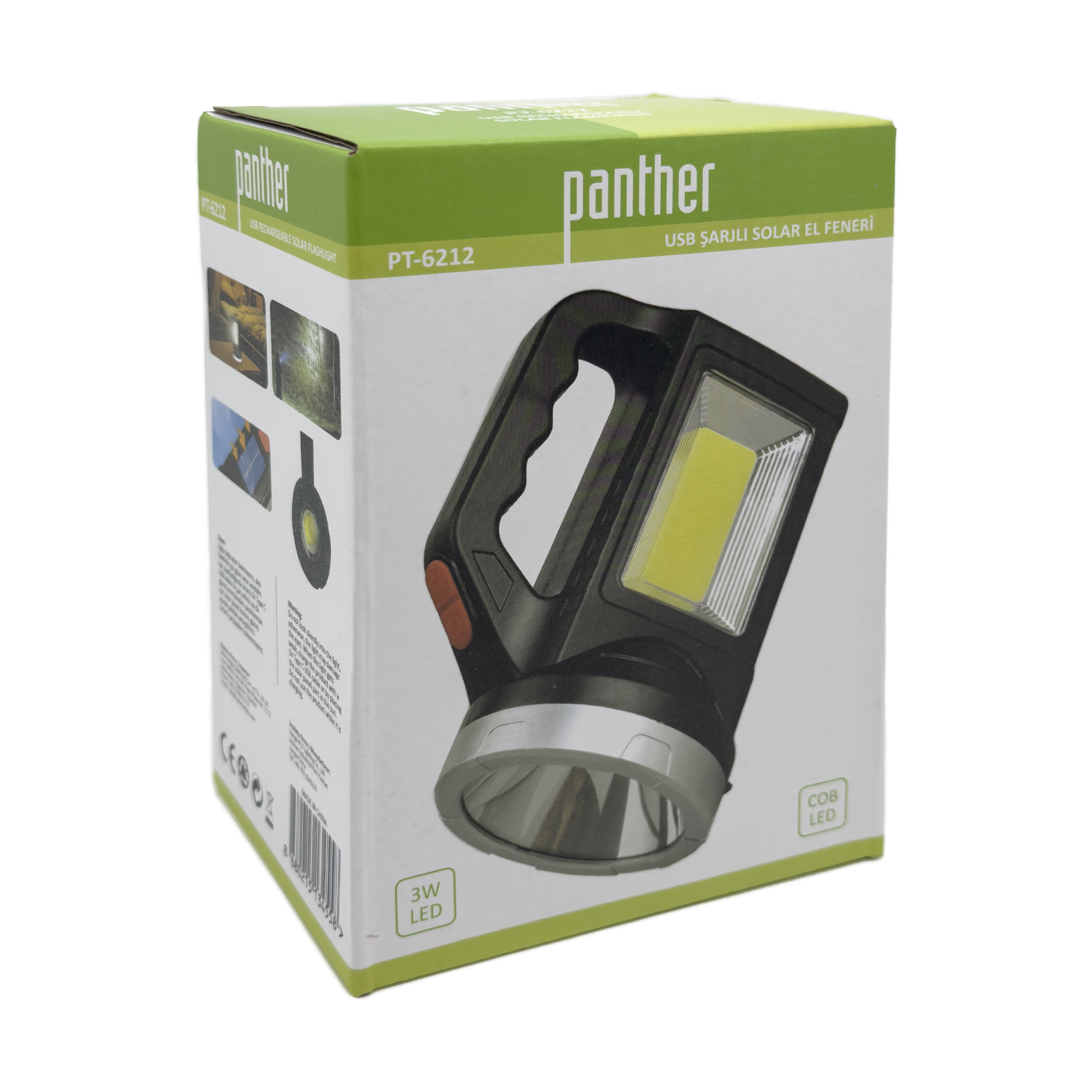 PANTHER%20PT-6212%20USB%20ŞARJLI%20SOLAR%20EL%20FENERİ