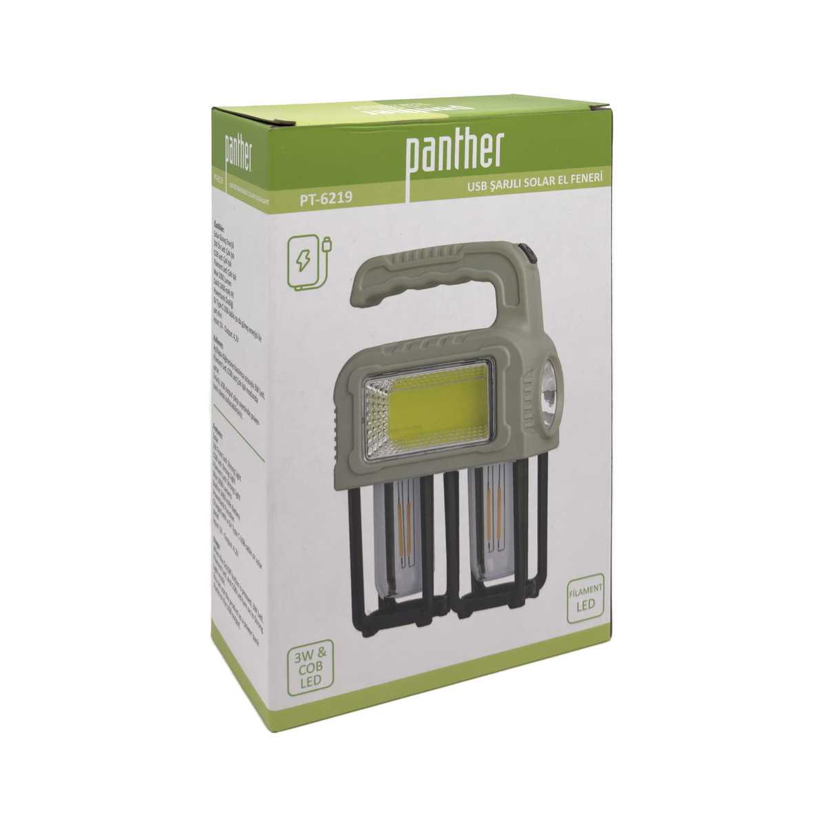 PANTHER%20PT-6219%20USB%20ŞARJLI%20SOLAR%20EL%20FENERİ