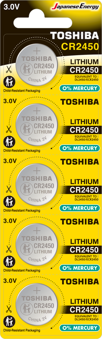 TOSHIBA%20CR%202450%20LITHIUM%205Lİ%20PİL