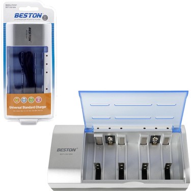 Beston%20Pil%20Şarj%20Cihazı%20Unıversal%209V/AA/AAA/C/D/SC/NİMH/NİCD%20Beston%20BST-C821BW