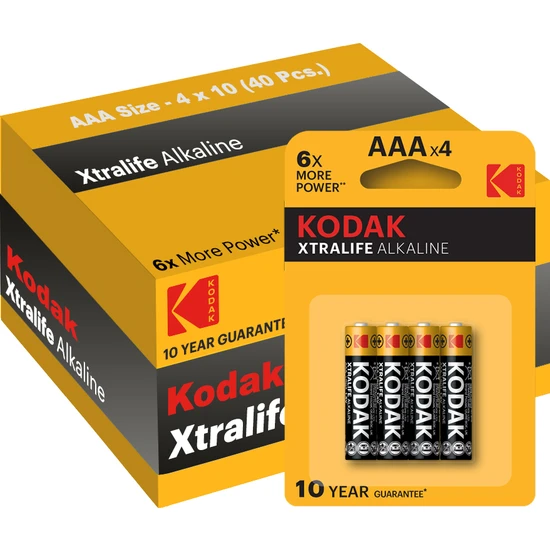 Kodak%20Xtralife%2040%20Adet%20Alkalin%20İnce%20Pil