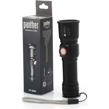 Panther%20PT-4060%20USB%20Şarjlı%20Fener