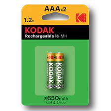 KODAK%20650%20Mah%20Şarjlı%202’li%20Ince%20Pil