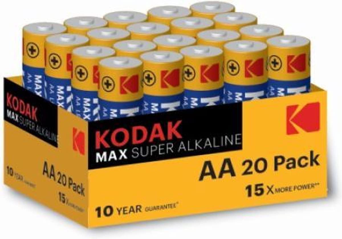 KODAK%20MAX%20SÜPER%20ALKALINE%20AA%20KALEM%20PİL%2020,Lİ%20PAKET