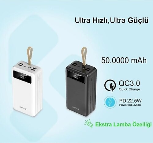 Kensa%2050.000mAh%20Powerbank%204%20Usb%20Çıkışlı%20Hızlı%20Şarj