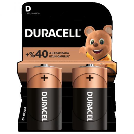 Duracell D Büyük Pil 2’li Kart