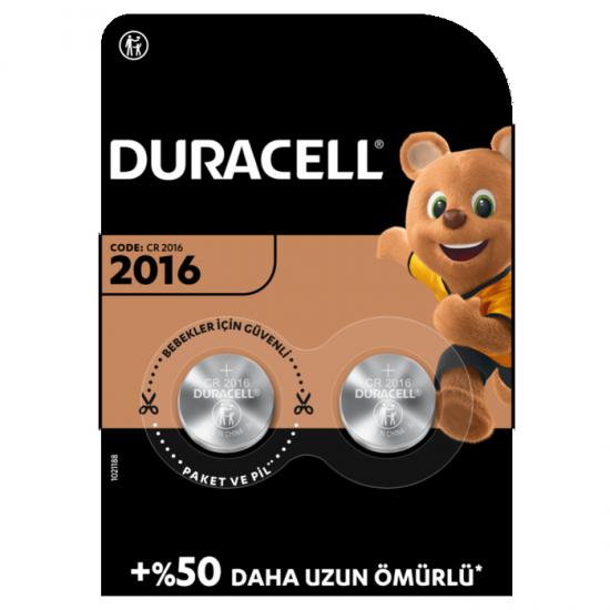 Duracell Cr2016 Lithium 3V Pil 2’li