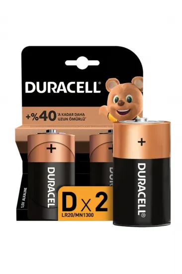 Duracell Alkalin Büyük Boy Pil 2’li