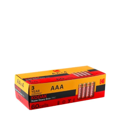 Kodak K3AHZ-S2 Super Heavy Duty Çinko Karbon Aaa Ince Kalem Pil 60’lı