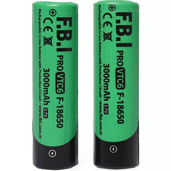 F.b.ı Vtc6 18650 3.7v 3000mah 30a Li-ion Şarjlı Pil  2’li