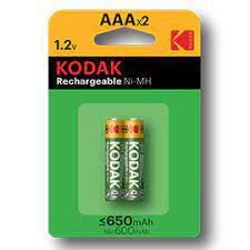 KODAK 650 Mah Şarjlı 2’li Ince Pil