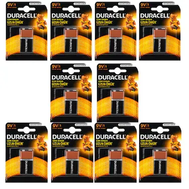 DURACELL 9 VOLT PİL 10.LU