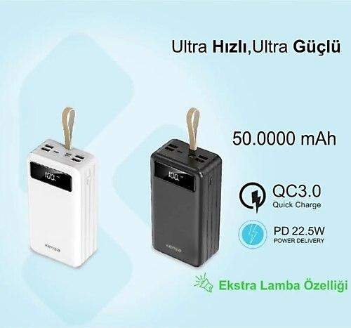 Kensa 50.000mAh Powerbank 4 Usb Çıkışlı Hızlı Şarj