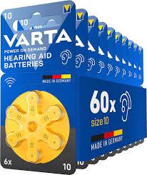 Varta 10 Numara Işitme Cihaz Pili 6X10 (60 Adet)